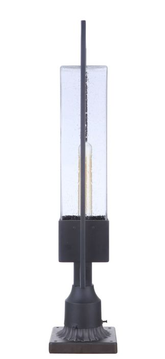 Perimeter 1 Light Large Outdoor Post Mount in Midnight Post Craftmade