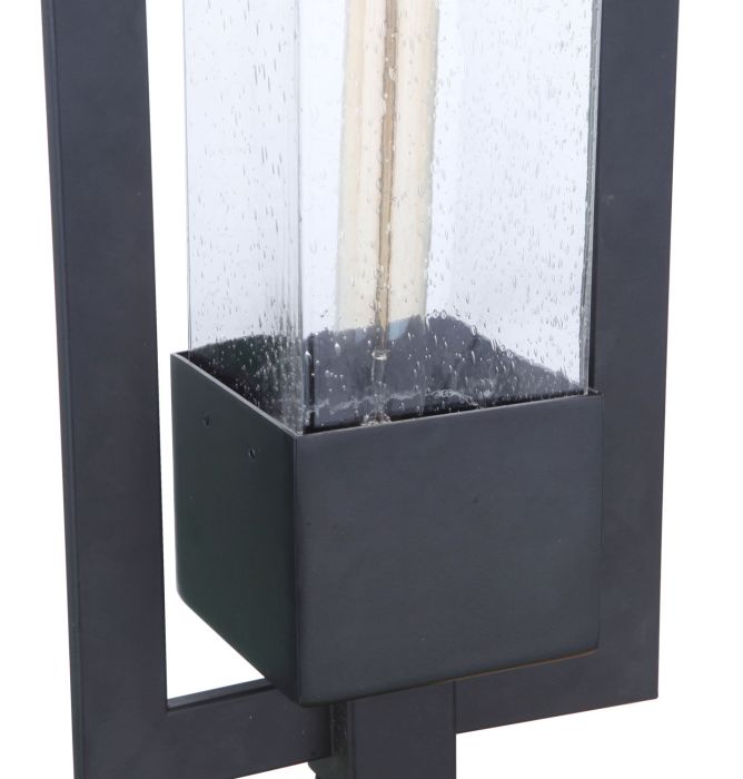 Perimeter 1 Light Large Outdoor Post Mount in Midnight Post Craftmade