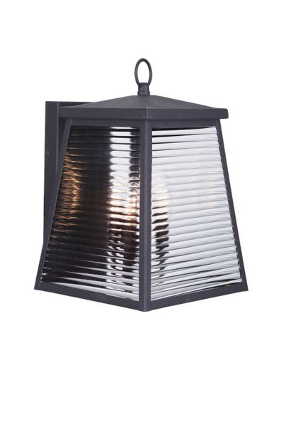 Armstrong 3 Light Medium Outdoor Wall Lantern in Midnight Exterior Craftmade