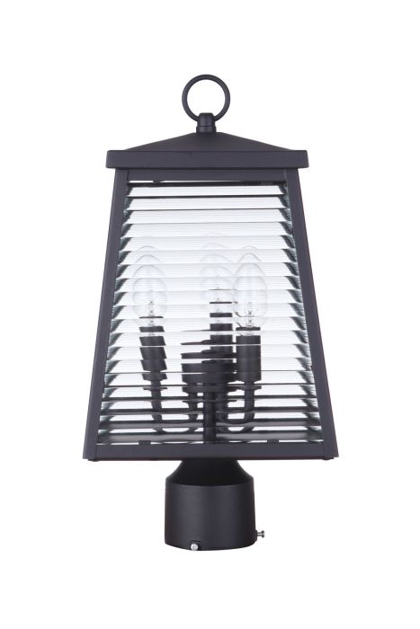 Armstrong 3 Light Outdoor Post Mount in Midnight