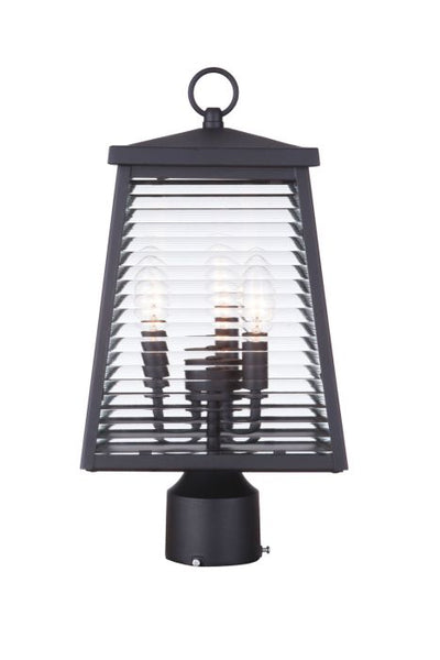 Armstrong 3 Light Outdoor Post Mount in Midnight