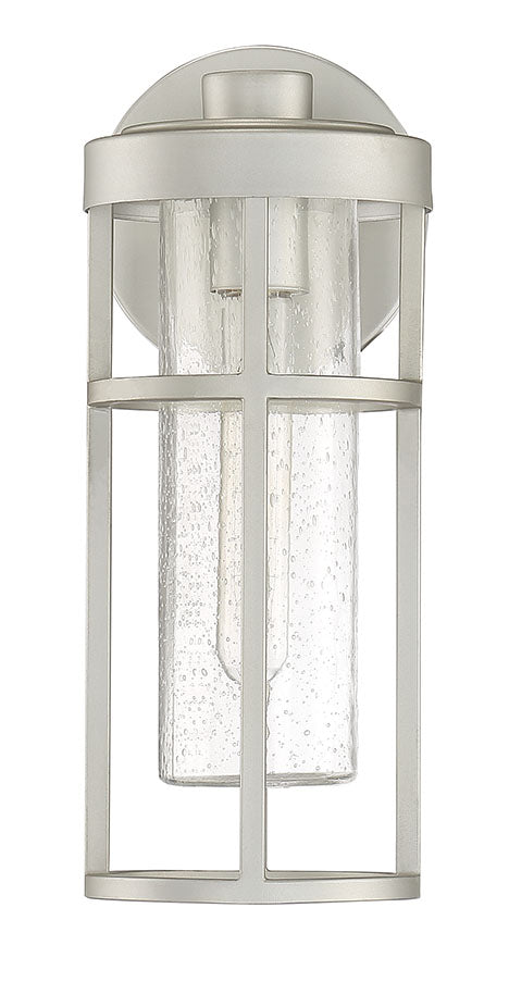 Encompass 1 Light Small Outdoor Wall Lantern in Satin Aluminum Exterior Craftmade