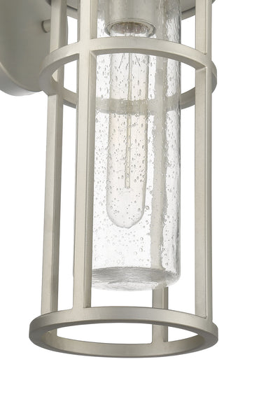 Encompass 1 Light Small Outdoor Wall Lantern in Satin Aluminum Exterior Craftmade