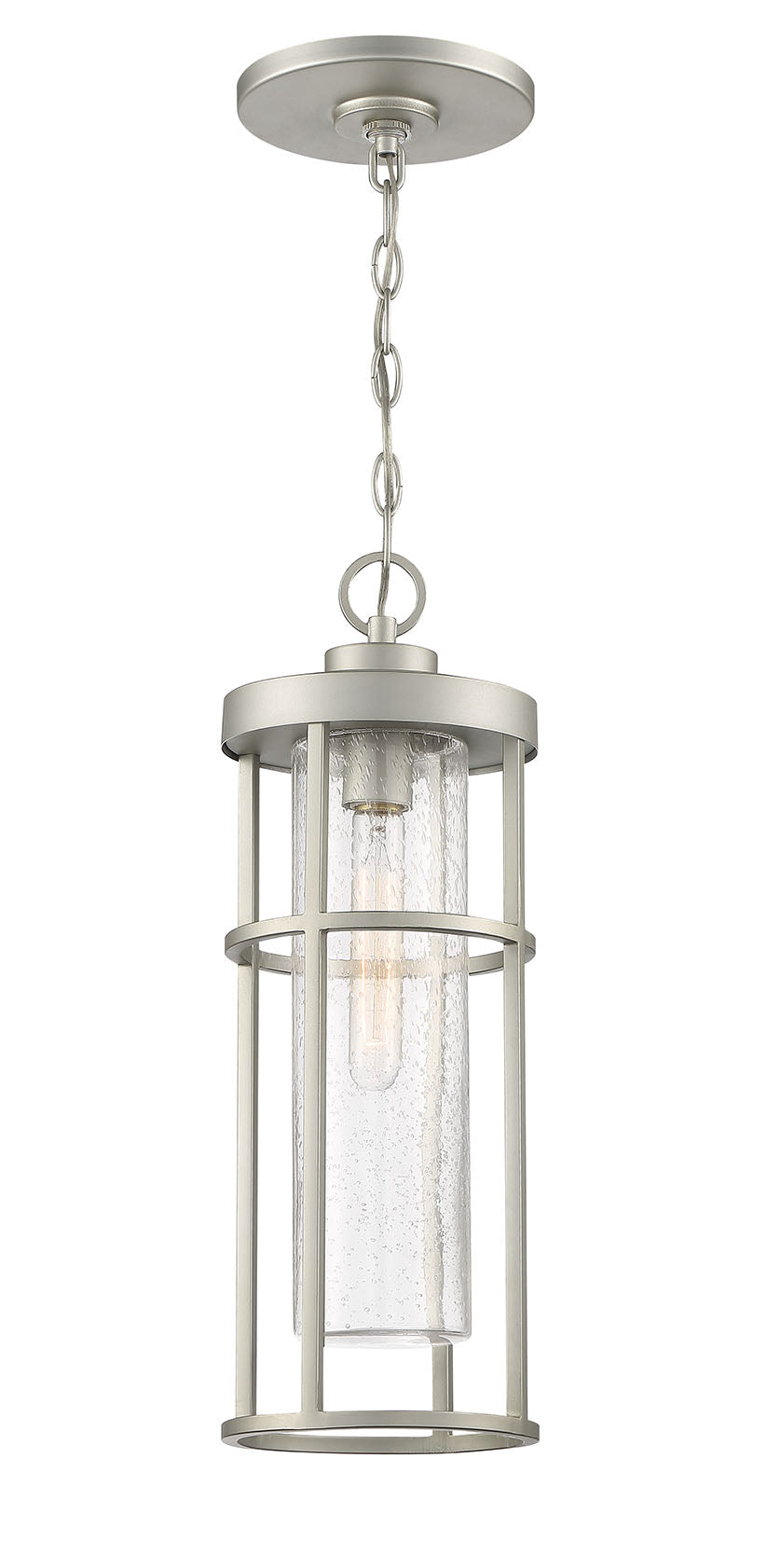 Encompass 1 Light Outdoor Pendant in Satin Aluminum Exterior Craftmade