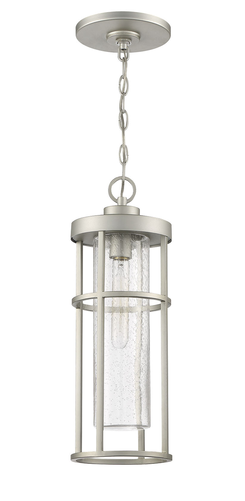 Encompass 1 Light Outdoor Pendant in Satin Aluminum Exterior Craftmade