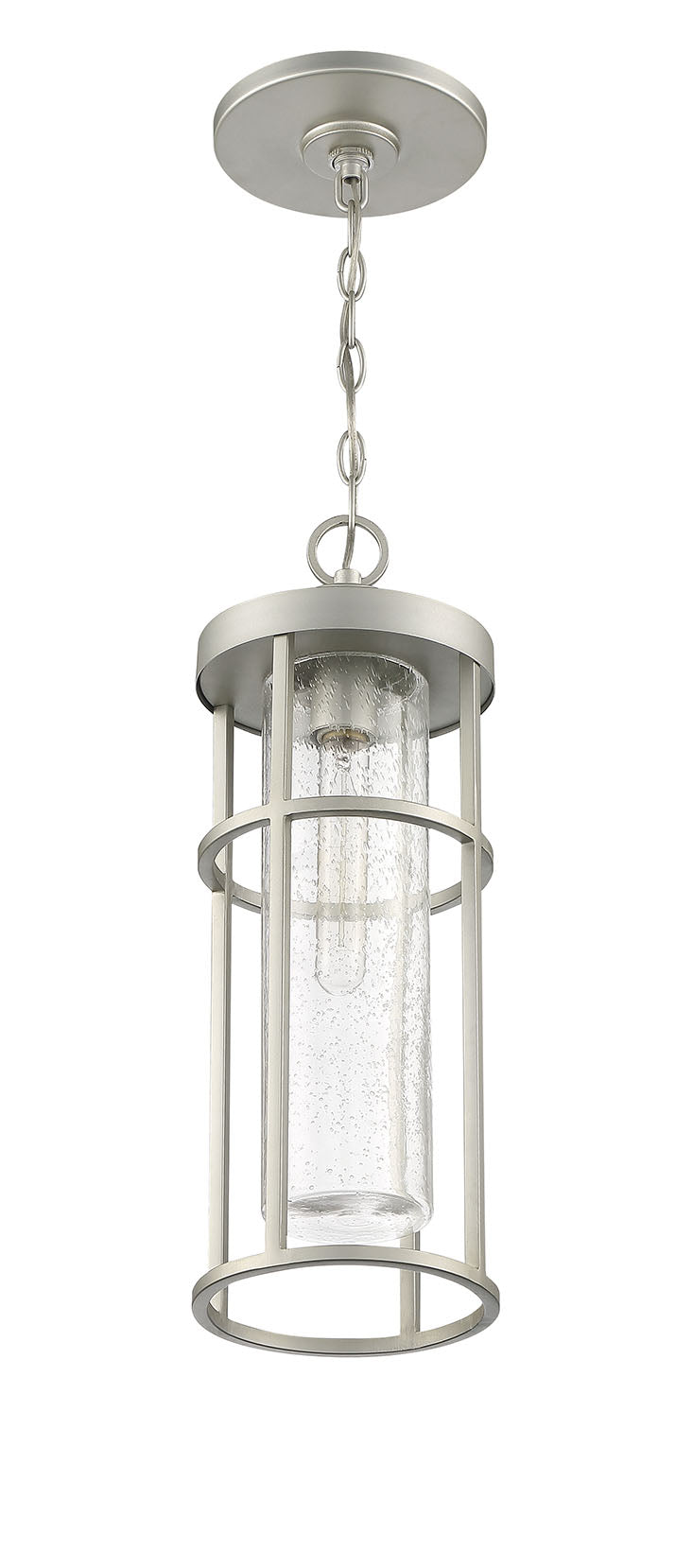 Encompass 1 Light Outdoor Pendant in Satin Aluminum Exterior Craftmade