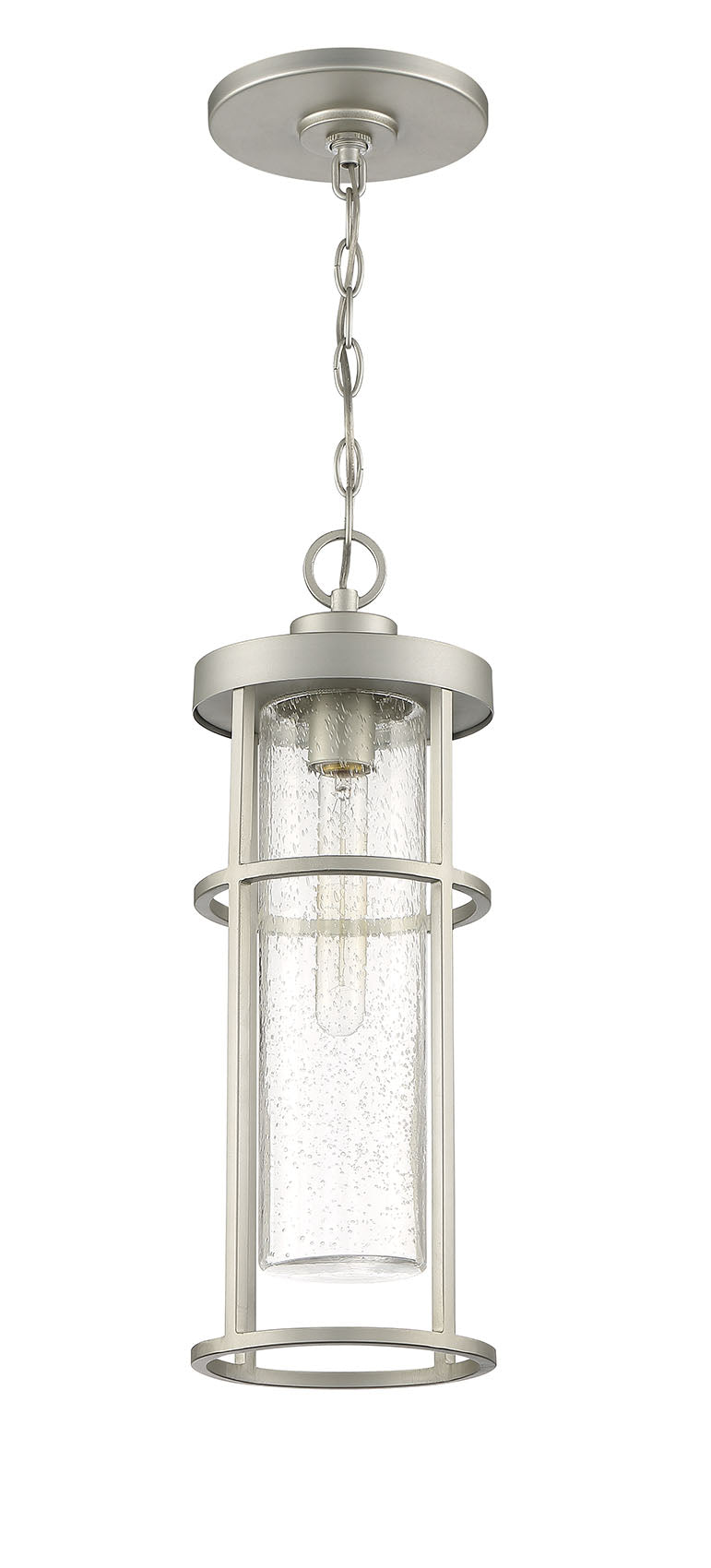 Encompass 1 Light Outdoor Pendant in Satin Aluminum Exterior Craftmade