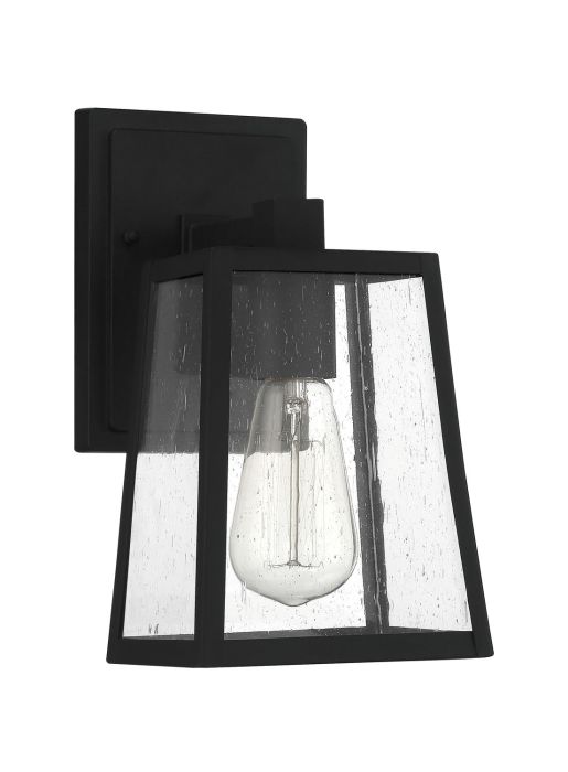 Dunn 1 Light Small Outdoor Wall Lantern in Textured Black Exterior Craftmade