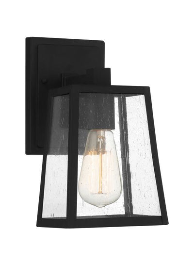 Dunn 1 Light Small Outdoor Wall Lantern in Textured Black Exterior Craftmade