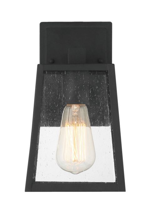 Dunn 1 Light Small Outdoor Wall Lantern in Textured Black Exterior Craftmade