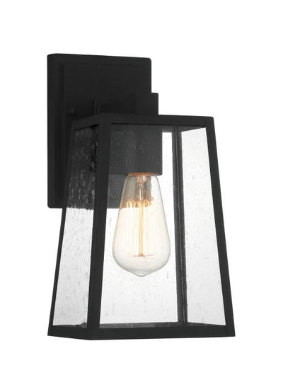 Dunn 1 Light Medium Outdoor Wall Lantern in Textured Black Exterior Craftmade