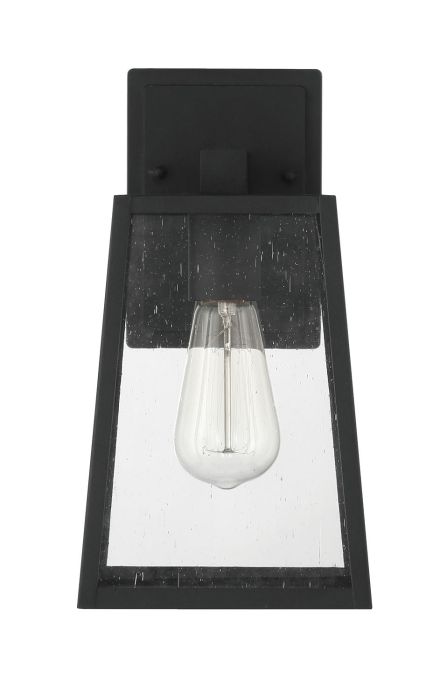 Dunn 1 Light Medium Outdoor Wall Lantern in Textured Black Exterior Craftmade