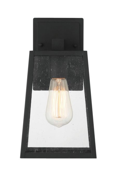 Dunn 1 Light Medium Outdoor Wall Lantern in Textured Black Exterior Craftmade