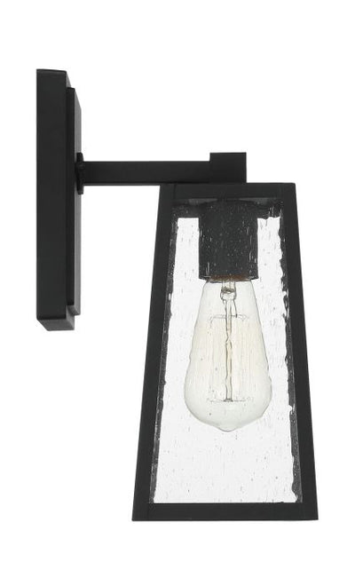 Dunn 1 Light Medium Outdoor Wall Lantern in Textured Black Exterior Craftmade