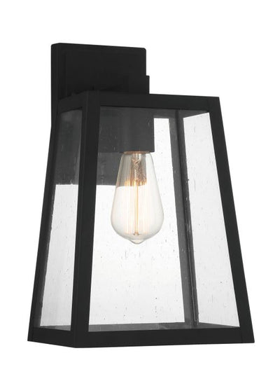 Dunn 1 Light Large  Outdoor Wall Lantern in Textured Black Exterior Craftmade