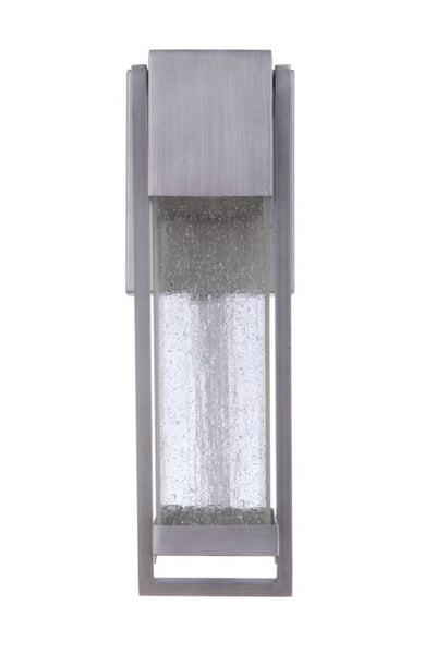 Bryce 1 Light Small Outdoor LED Wall Lantern in Brushed Titanium Exterior Craftmade