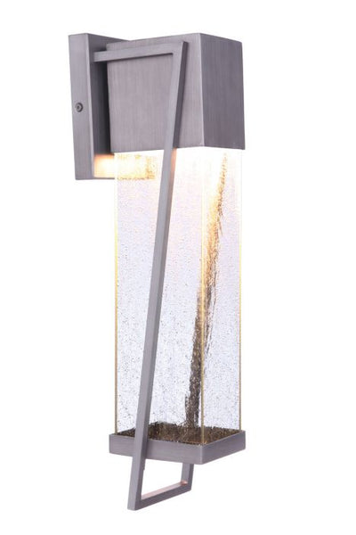 Bryce 1 Light Large Outdoor LED Wall Lantern in Brushed Titanium Exterior Craftmade