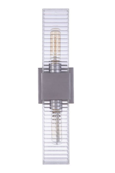 Ridge 18" 2 Light Outdoor Wall Sconce in Satin Aluminum Exterior Craftmade