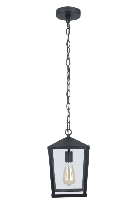 Olsen 1 Light Medium Outdoor Pendant in Midnight Exterior Craftmade