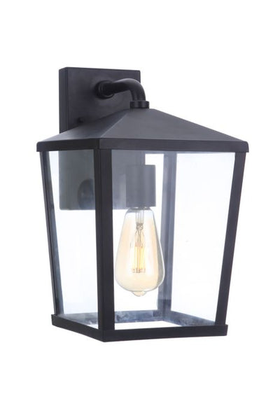 Olsen 1 Light Medium Outdoor Wall Lantern in Midnight Exterior Craftmade