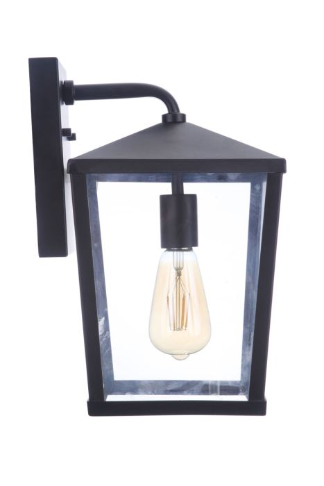 Olsen 1 Light Medium Outdoor Wall Lantern in Midnight Exterior Craftmade