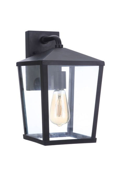 Olsen 1 Light Medium Outdoor Wall Lantern in Midnight Exterior Craftmade