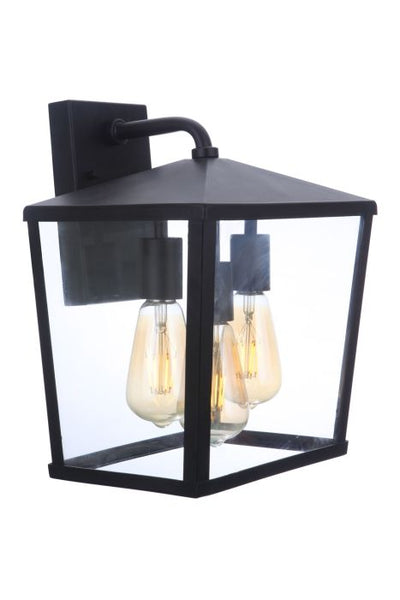 Olsen 3 Light Medium Outdoor Wall Lantern in Midnight Exterior Craftmade