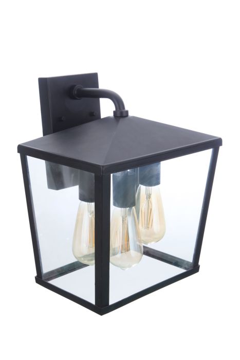 Olsen 3 Light Medium Outdoor Wall Lantern in Midnight Exterior Craftmade