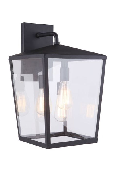 Olsen 3 Light Large Outdoor Wall Lantern in Midnight Exterior Craftmade