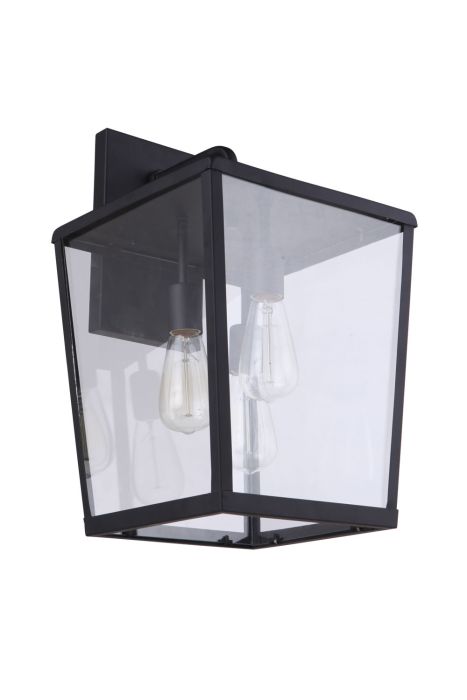 Olsen 3 Light Large Outdoor Wall Lantern in Midnight Exterior Craftmade