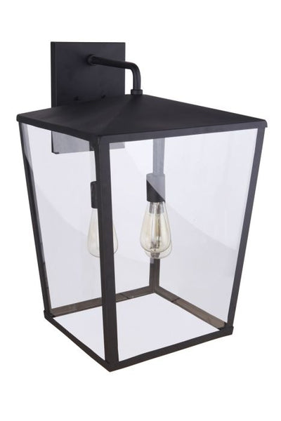 Olsen 3 Light Extra Large Outdoor Wall Lantern in Midnight Exterior Craftmade