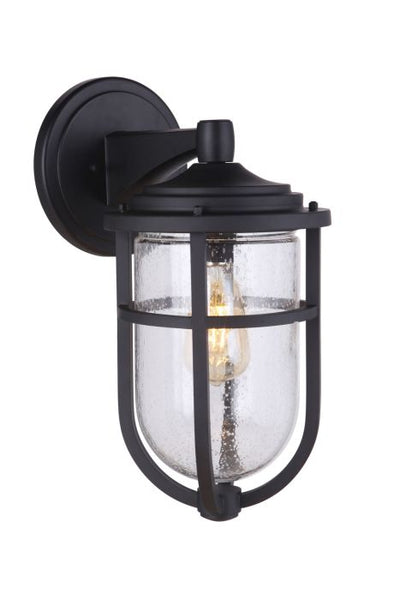 Voyage 1 Light Medium Outdoor Wall Lantern in Midnight Exterior Craftmade