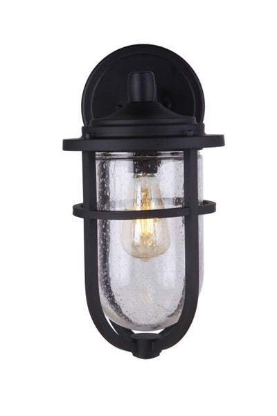 Voyage 1 Light Medium Outdoor Wall Lantern in Midnight Exterior Craftmade