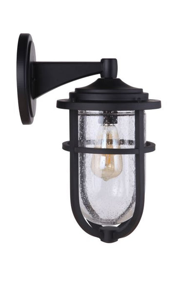 Voyage 1 Light Medium Outdoor Wall Lantern in Midnight Exterior Craftmade