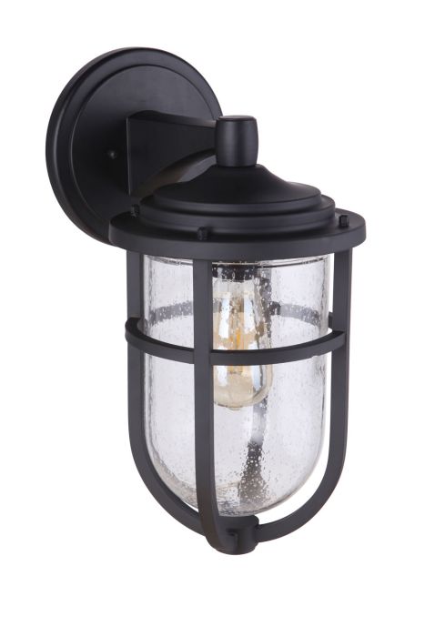 Voyage 1 Light Medium Outdoor Wall Lantern in Midnight Exterior Craftmade