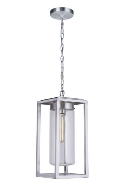 Neo 1 Light Outdoor Pendant in Satin Aluminum Exterior Craftmade