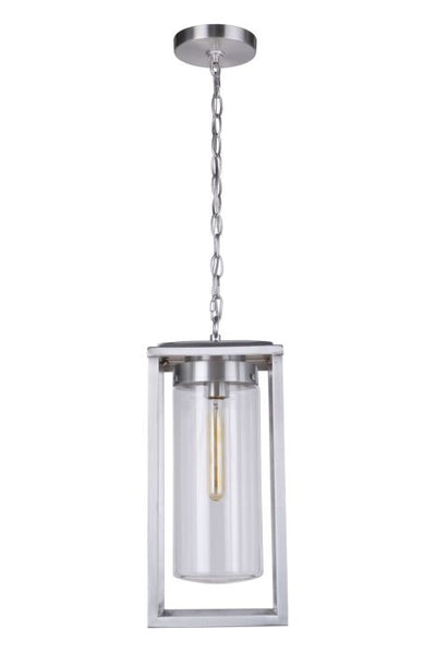 Neo 1 Light Outdoor Pendant in Satin Aluminum Exterior Craftmade