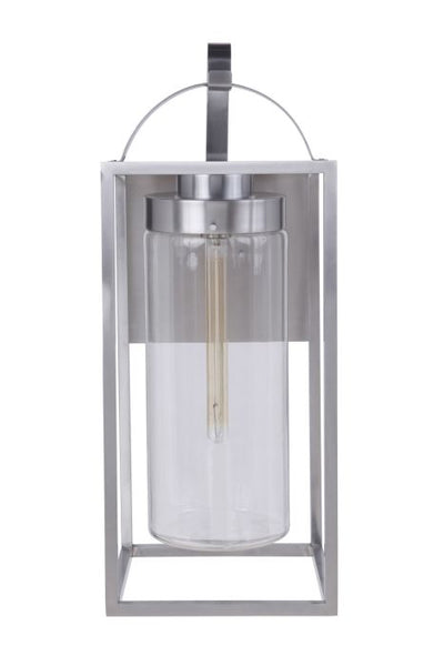 Neo 1 Light Extra Large Outdoor Wall Lantern in Satin Aluminum Exterior Craftmade