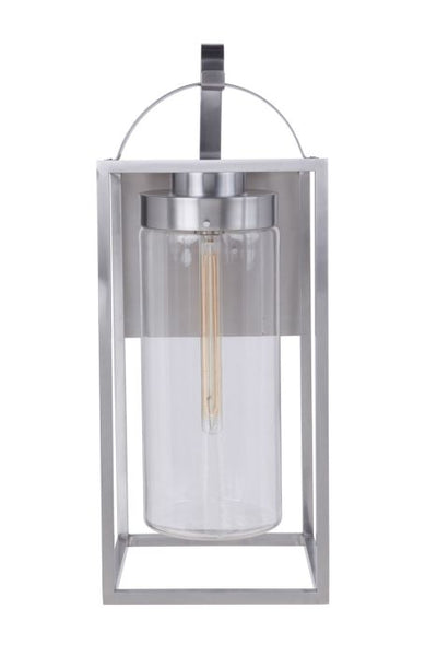 Neo 1 Light Extra Large Outdoor Wall Lantern in Satin Aluminum Exterior Craftmade