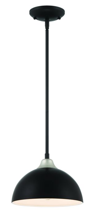 Kahn 1 Light Outdoor Pendant in Midnight/Satin Aluminum Exterior Craftmade