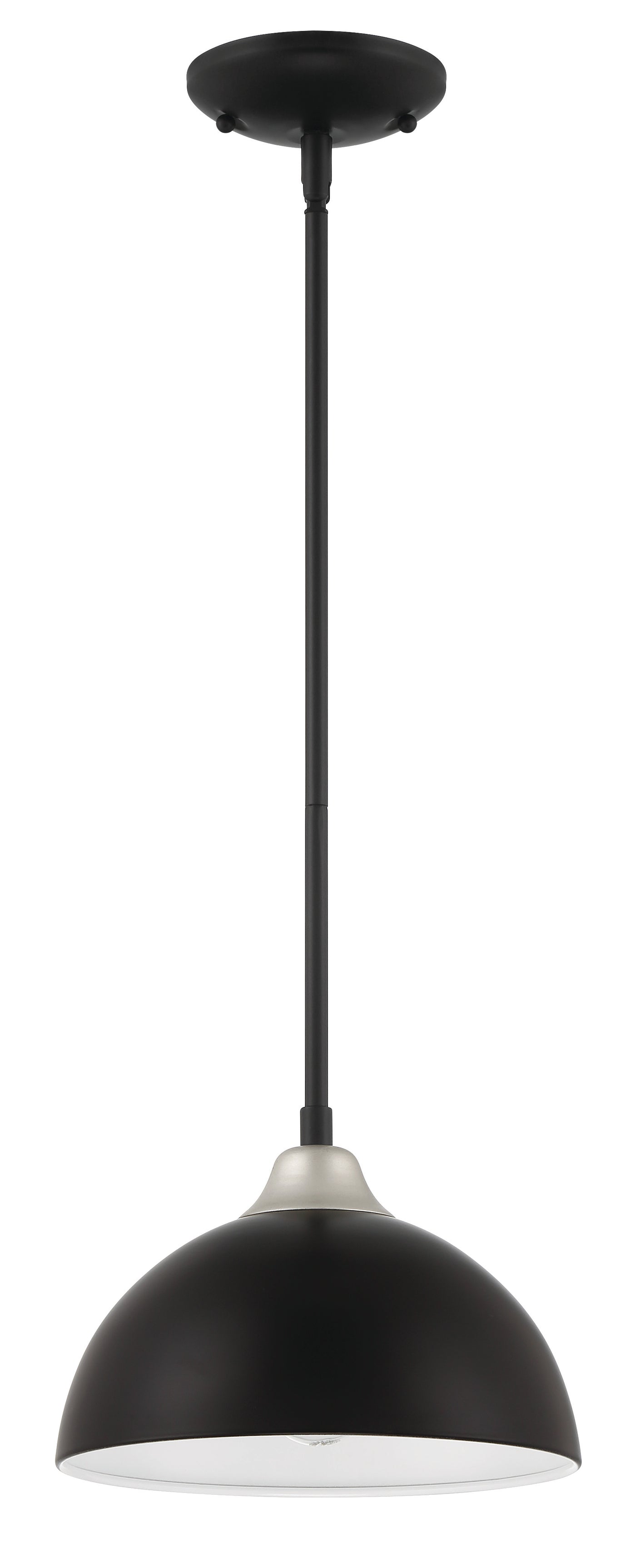 Kahn 1 Light Outdoor Pendant in Midnight/Satin Aluminum Exterior Craftmade