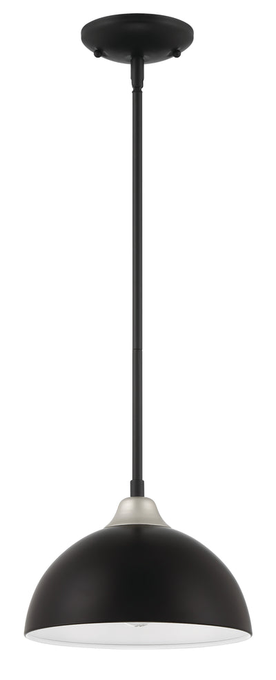 Kahn 1 Light Outdoor Pendant in Midnight/Satin Aluminum Exterior Craftmade