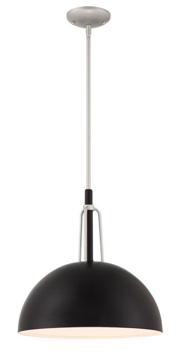 Kahn 1 Light Outdoor Pendant in Midnight/Satin Aluminum Exterior Craftmade