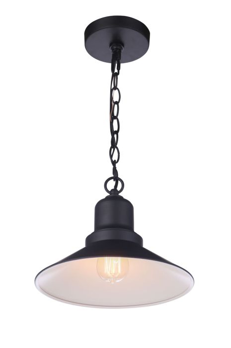 Singleton 1 Light 11" Outdoor Pendant in Midnight Exterior Craftmade