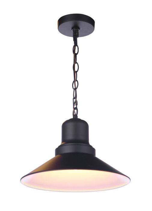 Singleton 1 Light 14" Outdoor Pendant in Midnight Exterior Craftmade