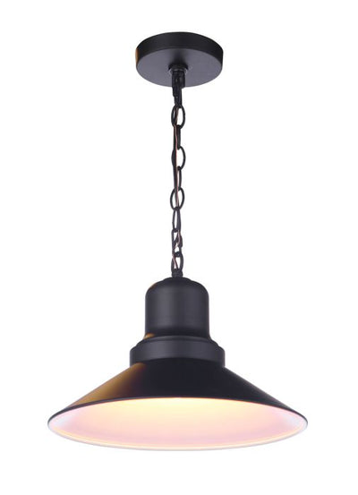 Singleton 1 Light 14" Outdoor Pendant in Midnight Exterior Craftmade