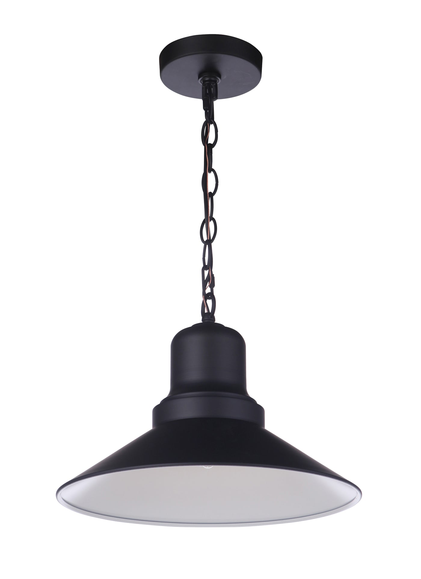 Singleton 1 Light 14" Outdoor Pendant in Midnight Exterior Craftmade