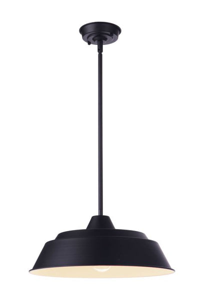 Landmark 1 Light 12" Outdoor Pendant in Midnight Exterior Craftmade