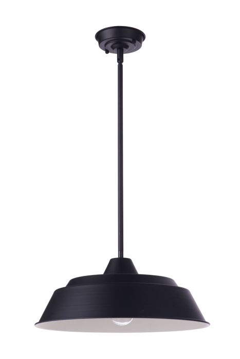 Landmark 1 Light 12" Outdoor Pendant in Midnight Exterior Craftmade