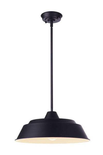 Landmark 1 Light 15" Outdoor Pendant in Midnight Exterior Craftmade